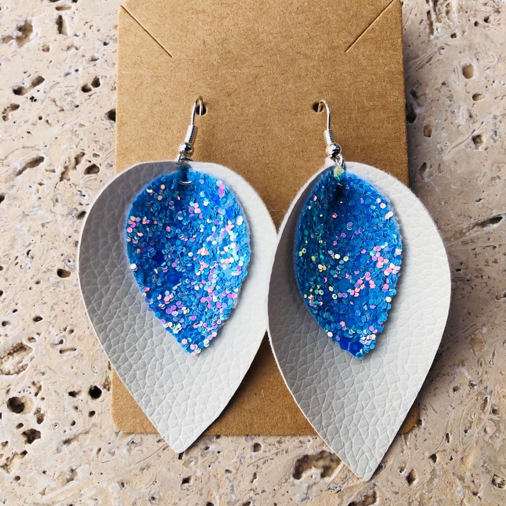 Faux leather earrings